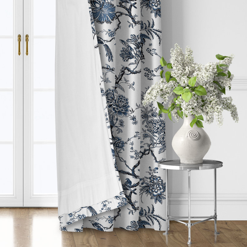 Ensemble de 2 panneaux de rideaux en coton avec œillets Tree Top Sky, L 50 po x L 192 po