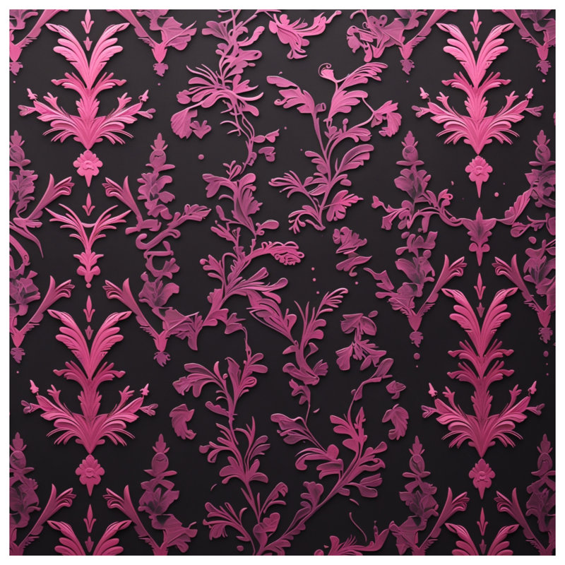 Coussins en damas rose, 20 x 20 inches