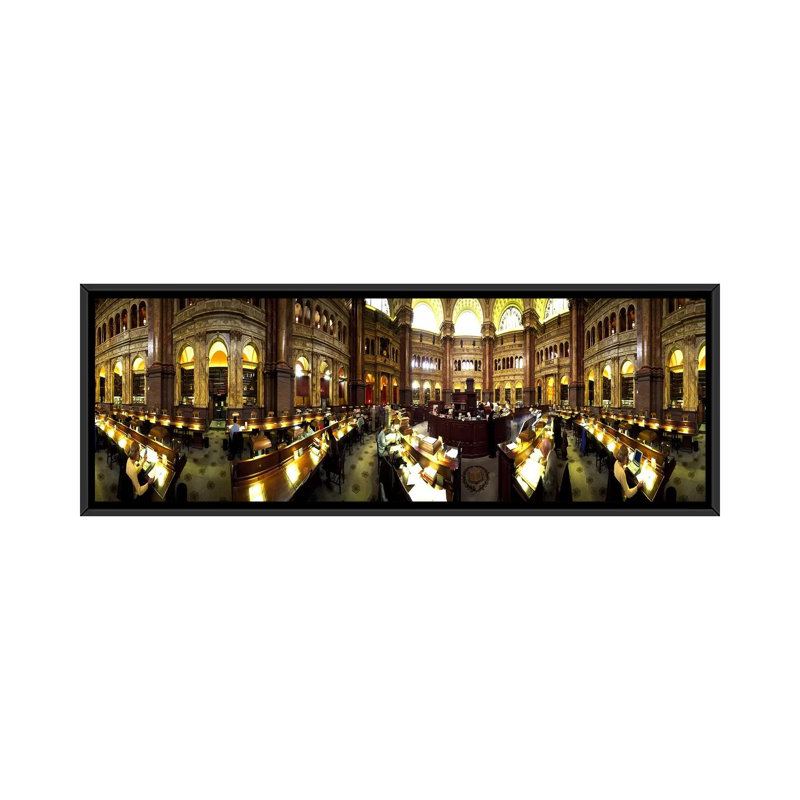 « library of congrès, washington, d. c », reproduction de photo sur toile, H 24 po x l 72 po x P 1,5 po