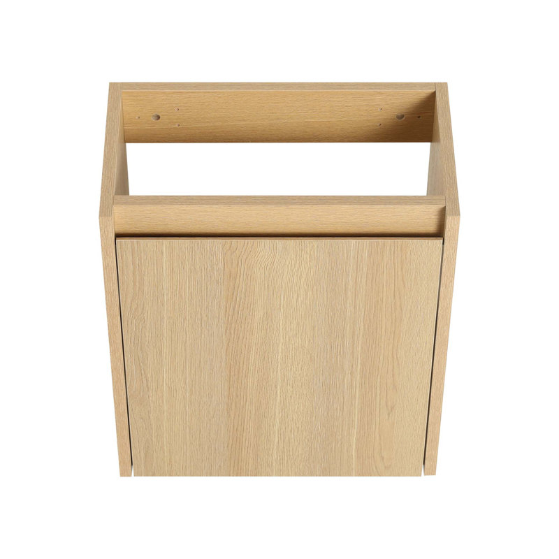 Ensemble de meuble-lavabo pour salle de bain 16 po avec petit meuble-lavabo moderne avec lavabo en céramique, Naturel