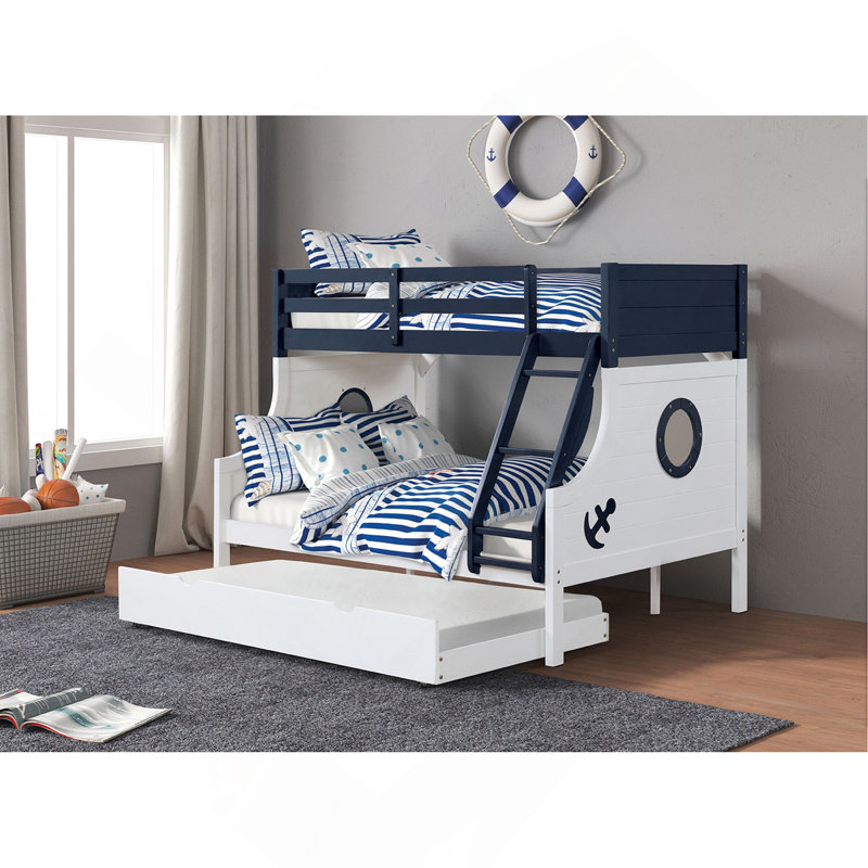 Lit superposé de style moderne moderne avec rails en échelle attachés et structure de joint verrouillable pour la sécurité