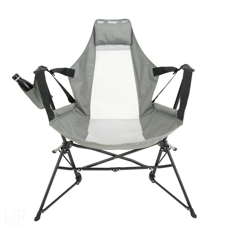 Chaise pliante en acier bleu, chaise, Gris