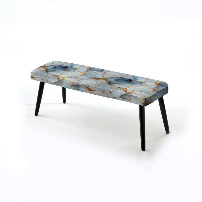 Banc veiné de cristal - Marbre noir et doré