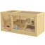 Cage à hamster en bois, très grande cage à gerbille, cage multicouche pour petits animaux pour hamster nain, centre d'activités avec plateau coulissant, balançoires à bascule, bouteille d'eau, échelle