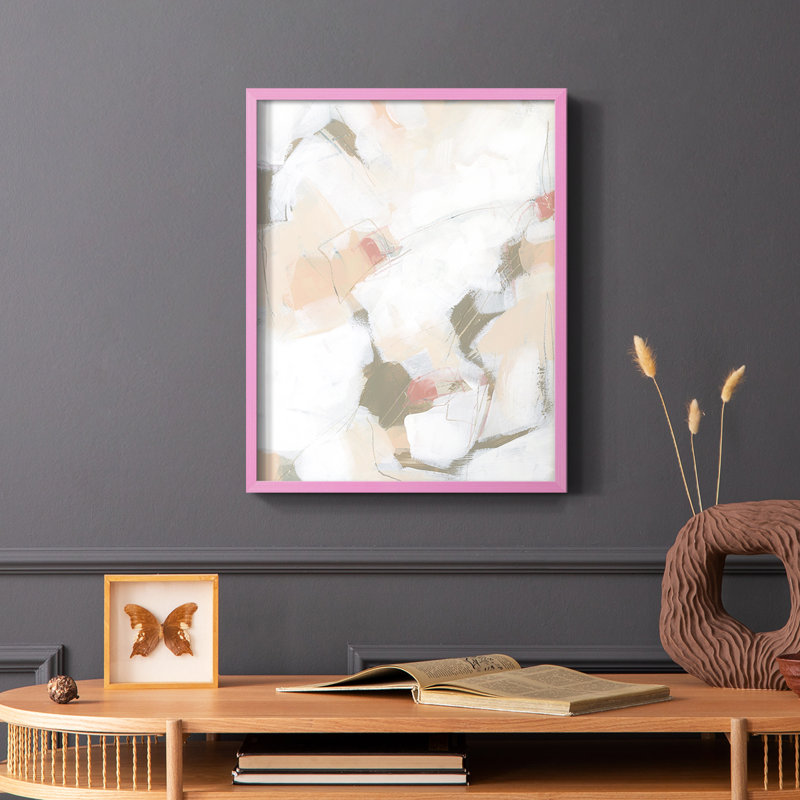 «Sand Story II», reproduction encadrée - bois massif, Cadre simple noir, H 20 po x l 16 po