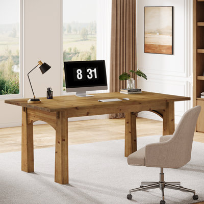 63" Solid Wood Executive Desk