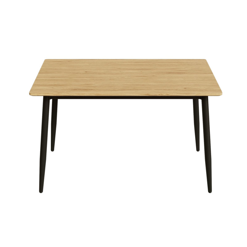Modern Minimalist Wood Grain Tabletop Dining Table, Stylish Dining Table, Kitchen Dining Table, Sturdy And Durable, Easy To Assemble, Metal Leg Design, Suitable For 4-6 People, Suitable For Home