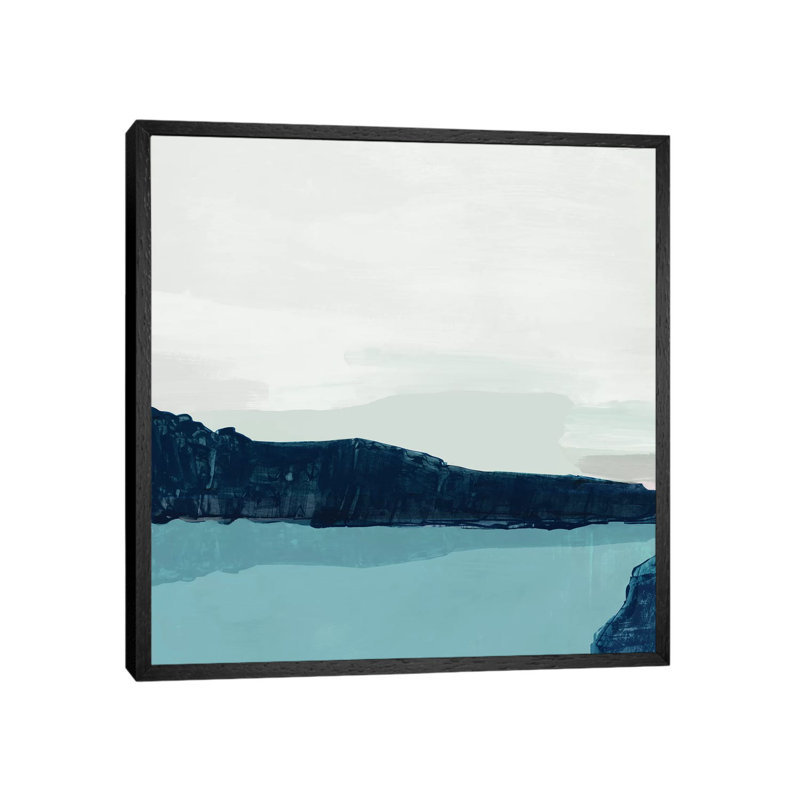 Silent Water by Tom Reeves - Painting on Canvas, 45.72cm H x 45.72cm W x 3.81cm D, Black Framed