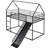 Twin/Twin House Bunk Bed With Metal Support - Black, Efficient Construction & Slide Twin Over In Black Comfortable And-585675815