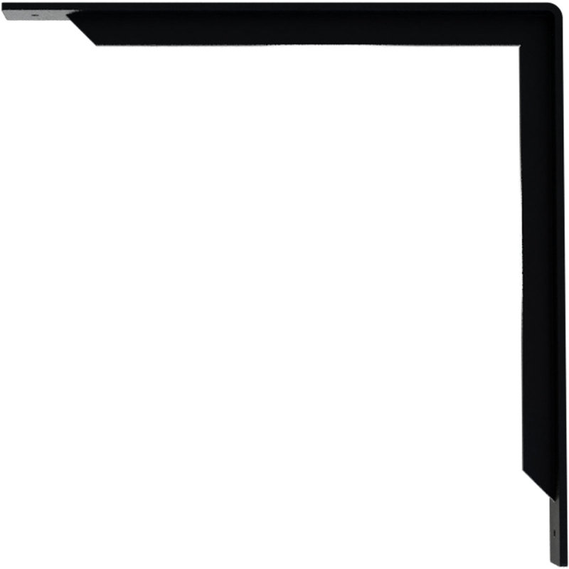 Support en acier Stockport, H 18 po x l 2 po x P 18 po, Noir thermolaqué