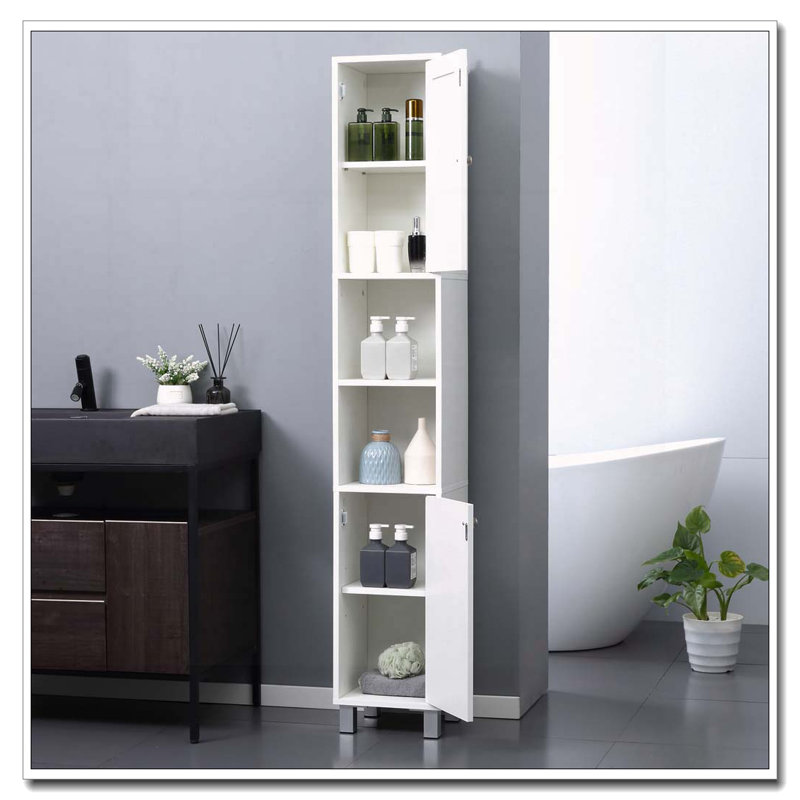 Armoire de rangement haute avec miroir