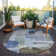 Machine Washable Indoor/Outdoor Segin ACN1116 Blue Rug