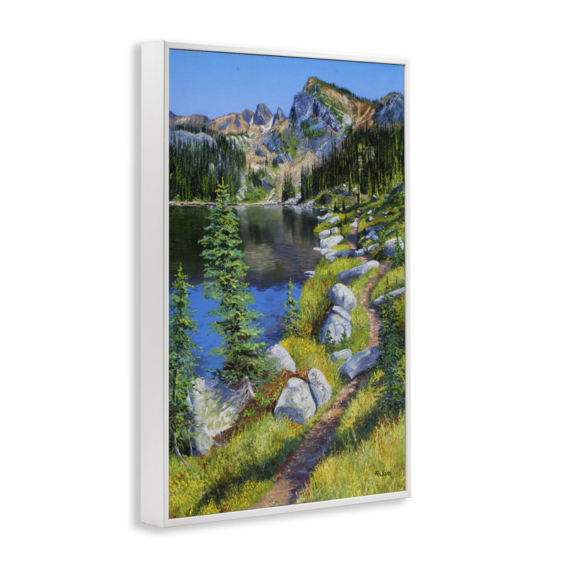 Art alpin, art giclée par Andrew Kiss, Giclée encadrée blanc bord de mer, H 24 po x l 16 po