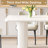 55.11" Modern Cream White Dining Table Set With 4 Chairs For Kitchen, Bar, Living Room-1663940018-1660943062