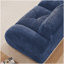 Canapé 110 po sans tissu avec velours doux et capitonné, canapé modulaire modulaire, éponge haute densité 32D, conception antidérapante, fond ergonomique, aucun assemblage requis, pour le cinéma maison, bleu-1283026658