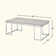 Table basse rectangulaire avec base en métal