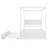Wood Canopy Bed with Trundle Bed ,Full Size Canopy Platform bed With  Support Slats .No Box Spring Needed, Brushed White-1347071313-1386824496