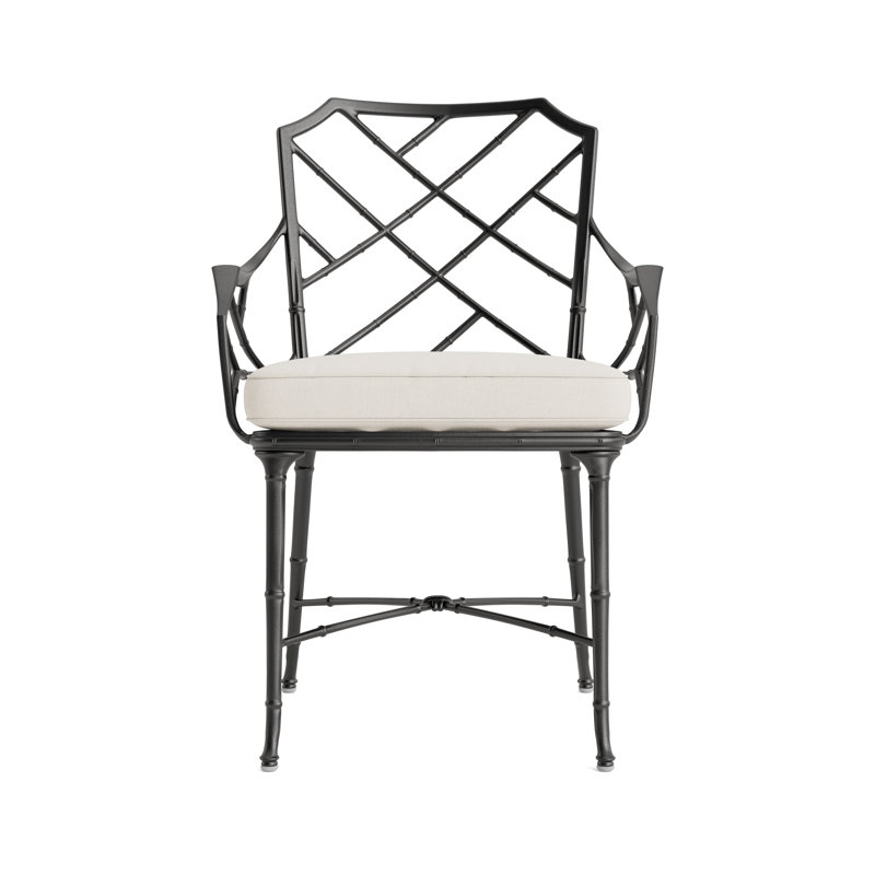 Calcutta Outdoor Dining Chair, Fusion Natural, Textured Pewter