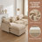 105" Modular L-Shape Sectional with Ottoman, Soft Chenille Fabric, 3-Seat-1438868638