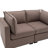 Bennett 2 Piece Flange Seam Modular Sofa  - Latte Brown Performance Fabric