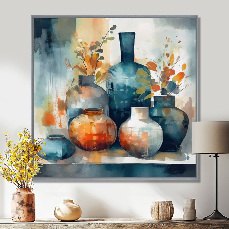 Impression sur toile, H 36 po x l 36 po, Reproduction avec cadre flottant, Argent argent