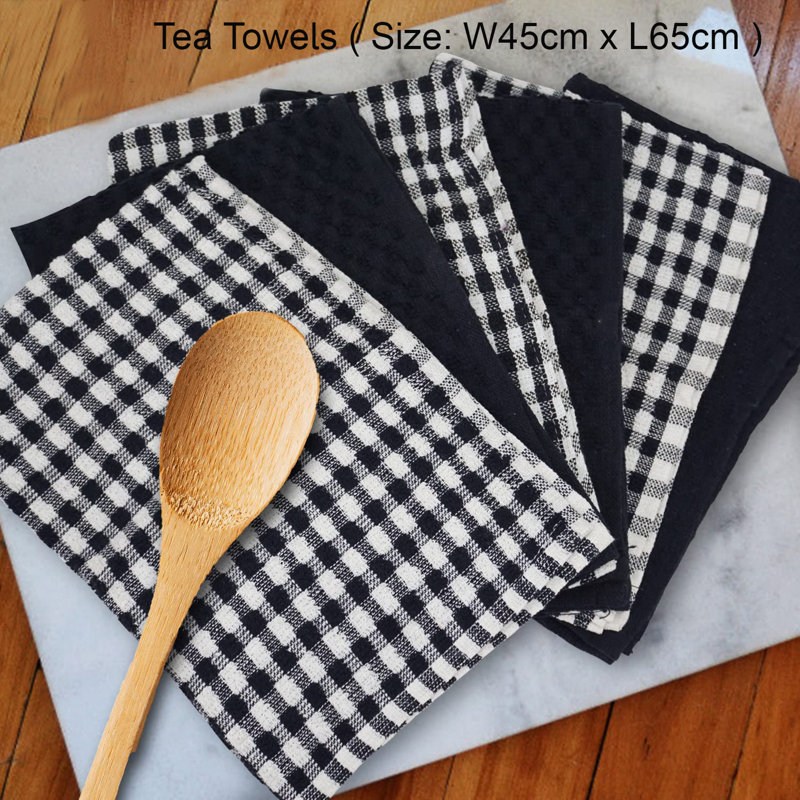 6 Pieces Tea Towei, Navy