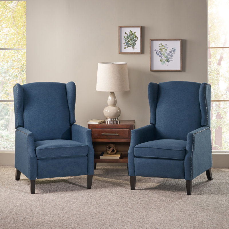Fauteuil inclinable manuel Yedda, Bleu marine