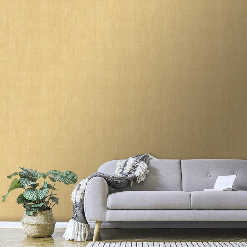 Papier peint texturé Allure, Jaune