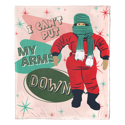 Warner Bros. A Christmas Story Can’t Put My Arms Down Silk Touch Throw Blanket, Humorous Movie Decor, 50x60 Inches