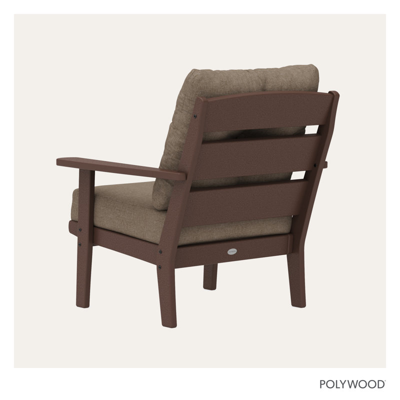 Lakeside Deep Seating Chair, Spiced Brown, Mahogany