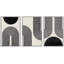 «Spiral Parabolas & Solid Semi Circle Modern Neutral», impression sur toile encadrée sur toile, 3 pièces-1421247159-1421247152