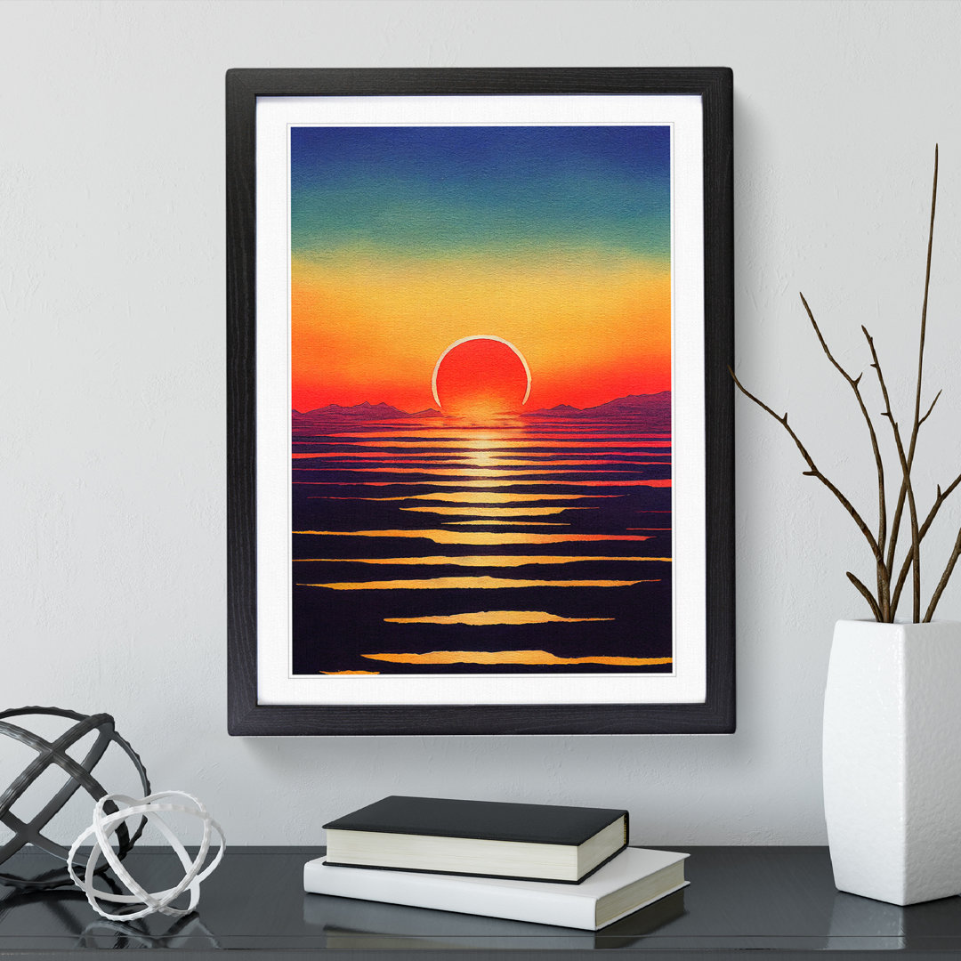 Serene Ocean Sunset - Single Picture Frame Print