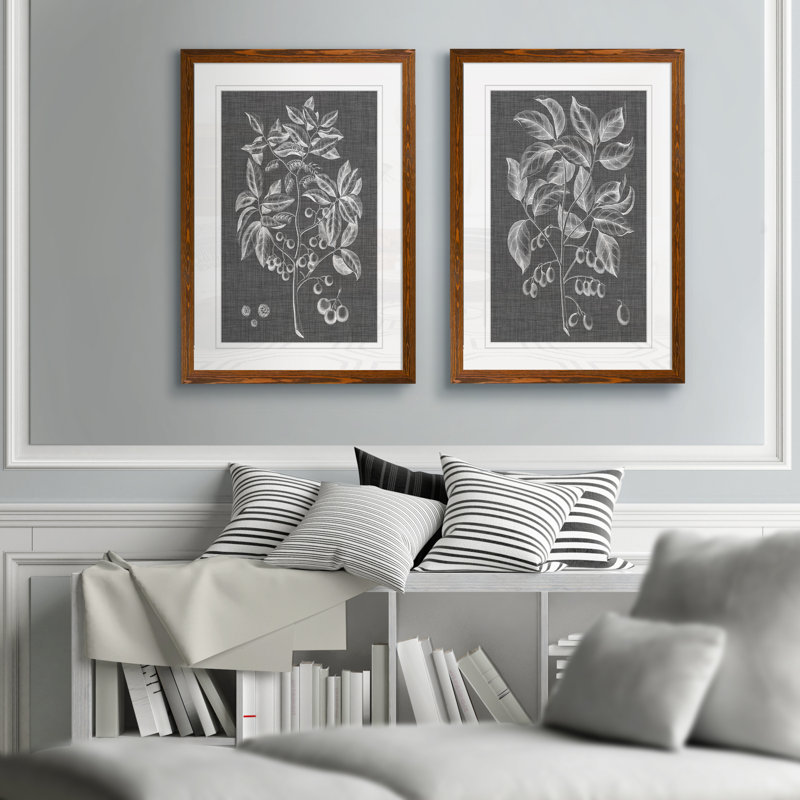 « tapis de feuillage v » par antonyme bunjamin (abe)-ensemble de 2 reproductions de photos sur toile, Blanc
