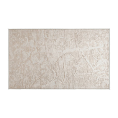 Tapis beige lavable à la machine