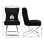 Chaise parsons rembourrée en velours capitonné Chary-231134447