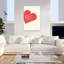 «Love Duo Heart», reproduction d'art audacieuse et abstraite-129895825