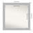 Brushed Sterling Silver Wood Bathroom Vanity Non-Beveled Wall Mirror-1871685478