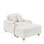 Canapé rembourré avec coussins, repose-pieds et espaces de rangement-646990469