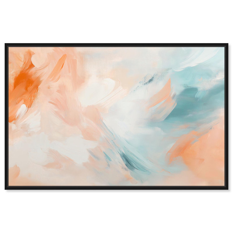 «Sunrise Palette II», art numérique sur toile par Art Remedy, H 11 po x l 16 po, Cadre flottant noir