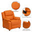 Deluxe Padded Contemporary Kids Recliner with Storage Arms-769426997