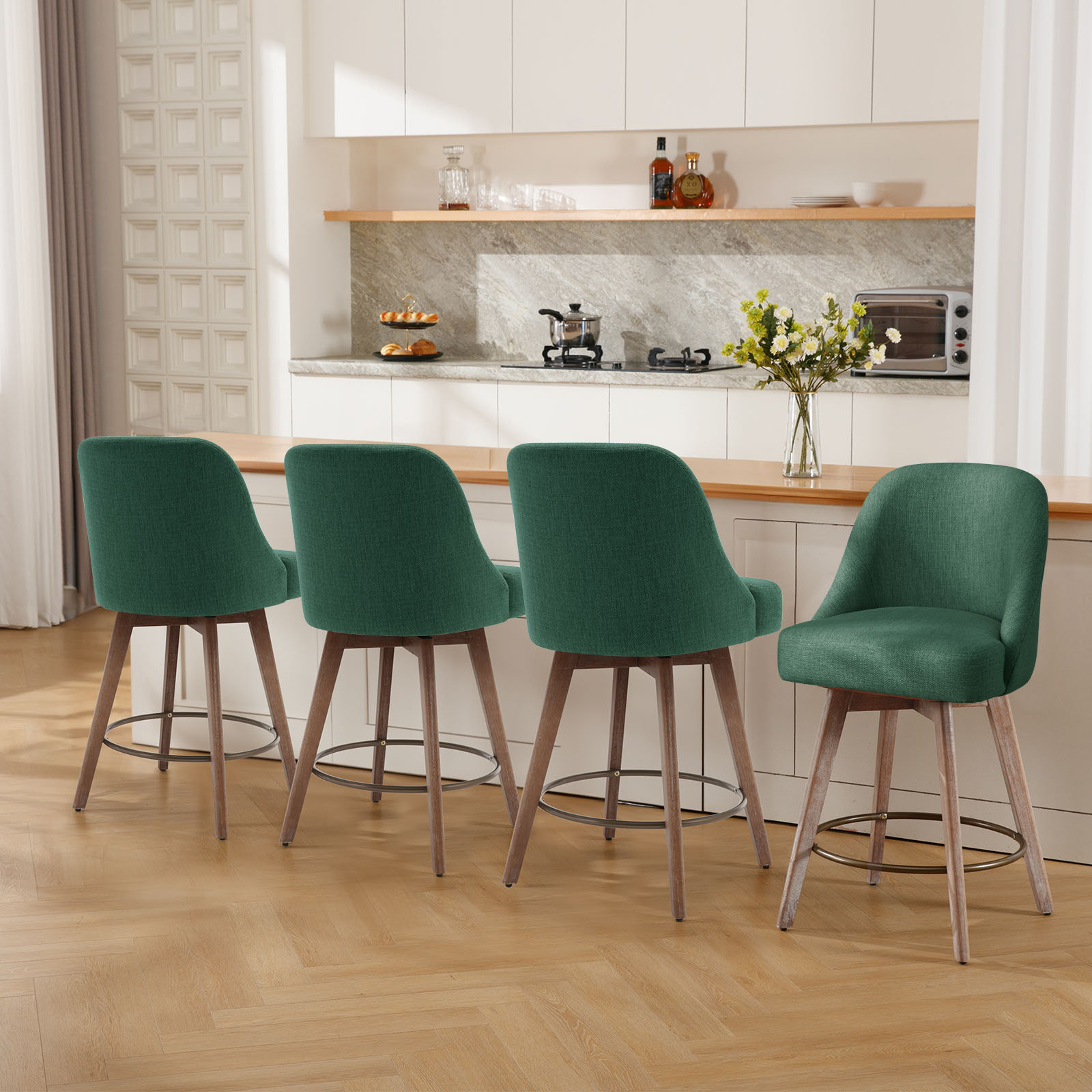 26'' Swivel Counter & Bar Stool (Set of 2)