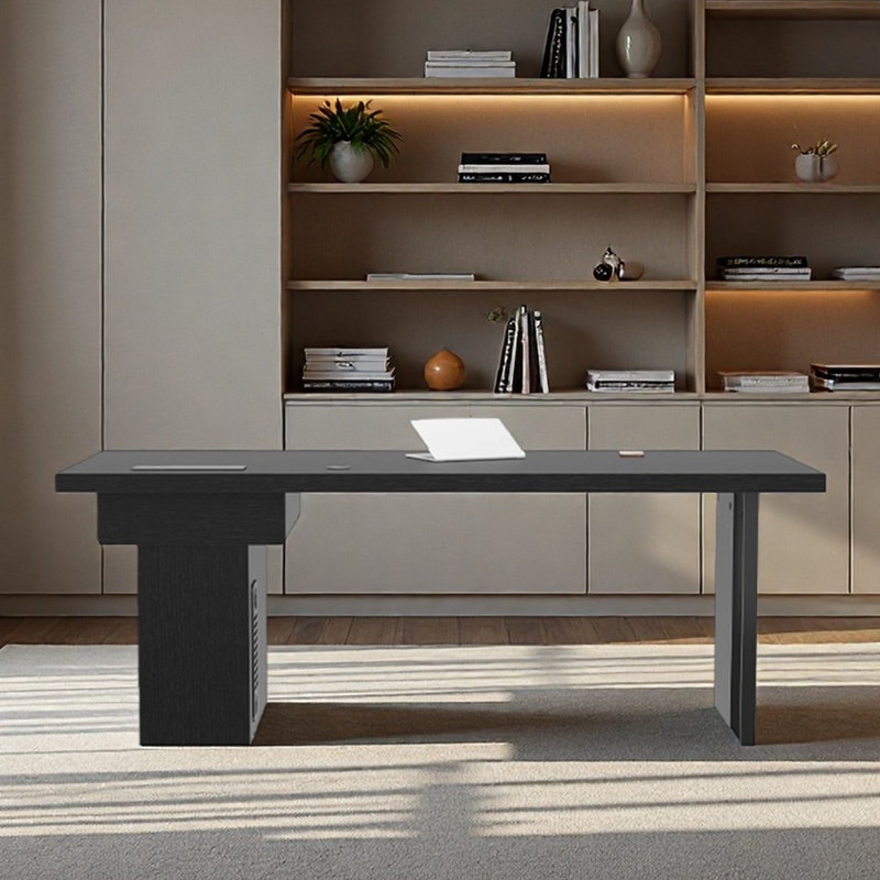 Beehler Computer Desk, Black, 29.53" H x 70.87" W x 31.5" D
