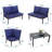 Romines 5 - Person Patio Conversation Set with Cushions-94075468