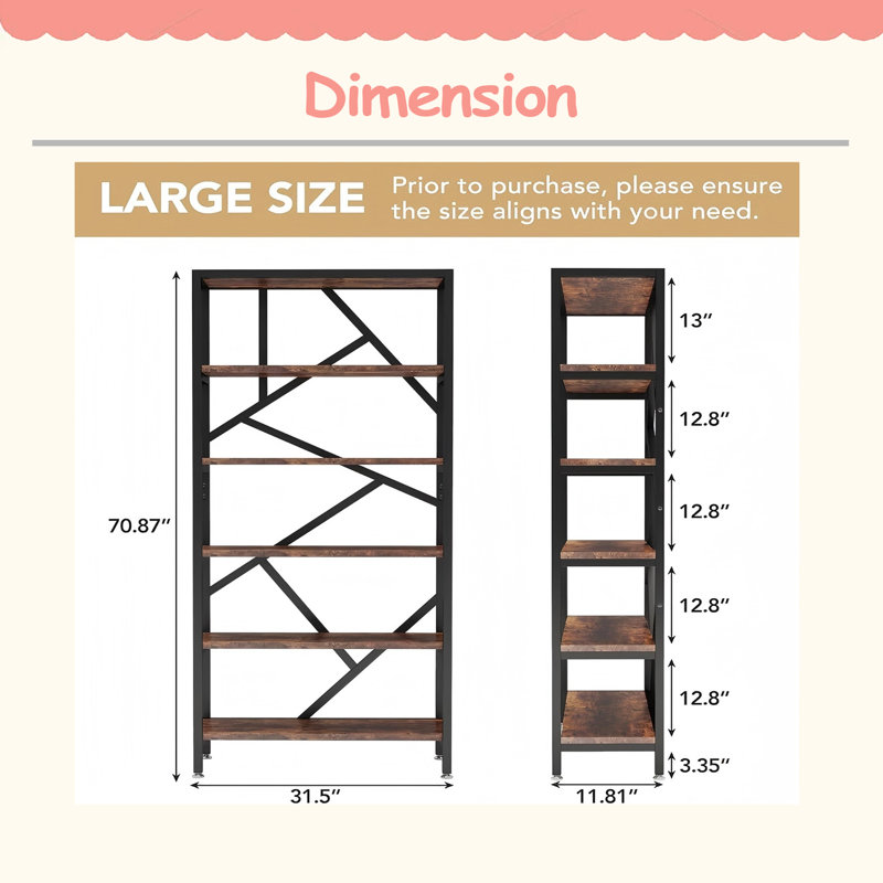 Versatile Shelf Display,Sturdy Bookshelf,Modern Bookcase