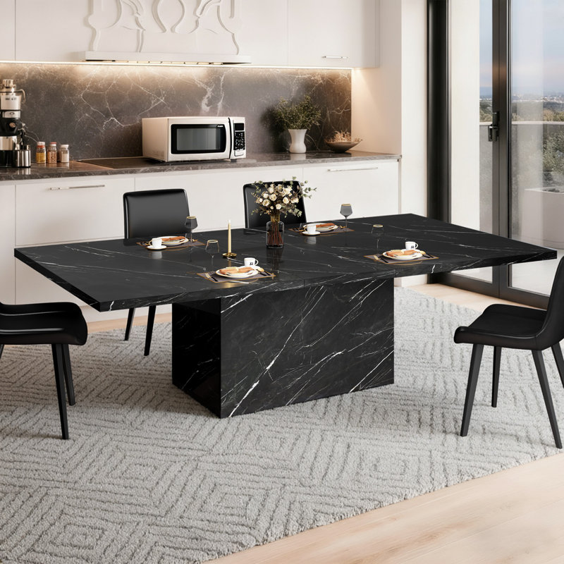 Table de salle à manger Eclat, Noir, 29.92" H x 78.74" L x 36.22" W
