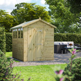 Powersheds 8 x 6ft Premium Pressure Treated Timber Apex Garden Shed