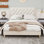 Luxury Velvet Upholstered Bed with Tufted Headboard for Peaceful Sleep