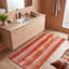 Tapis Flint2 moderne à l'aquarelle abstraite orange, rouge et crème, lavable en machine, antidérapant, à poils courts, pour l'intérieur et l'extérieur, adapté aux animaux domestiques, idéal pour le salon, la chambre, la salle à manger, l'entrée, le corridor ou le bureau.-451317229