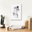 Art mural sur toile Epic Graffiti «Paris Girlfriend 4 Bw» par Mercedes Lopez Charro
