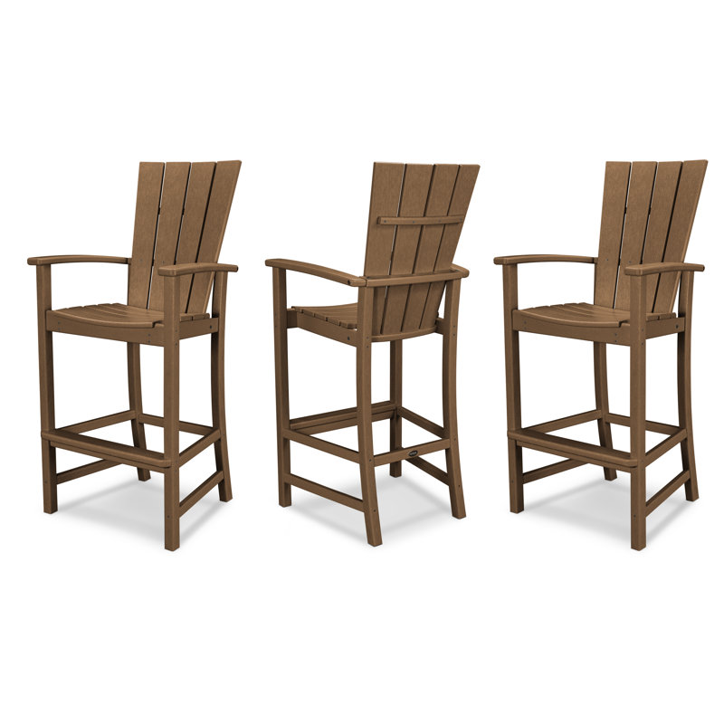 Ensemble de bar 3 pièces POLYWOOD Quattro, Teck